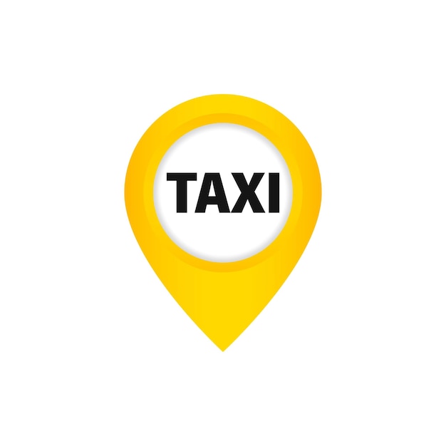 Icono de servicio de taxi Puntero de ubicación de taxi