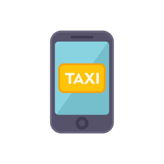 Vector icono de servicio de taxi de teléfono inteligente vector plano transferencia al aeropuerto libro moderno aislado
