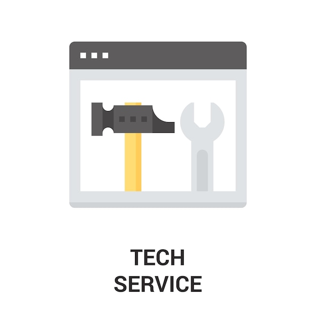 Vector icono de servicio técnico