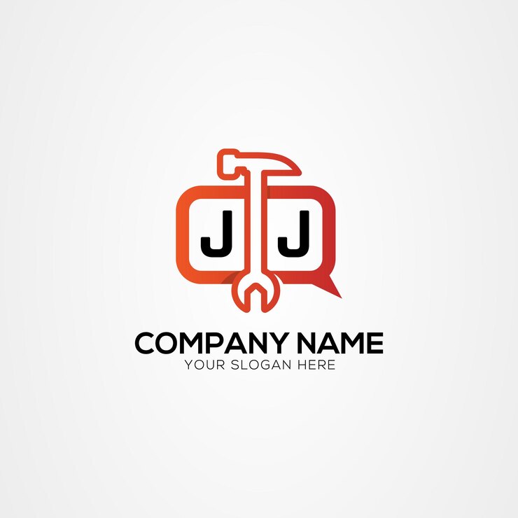 Vector icono de servicios creativos o logotipo de chat con la letra jj o logotipo j ilustración vectorial aislada