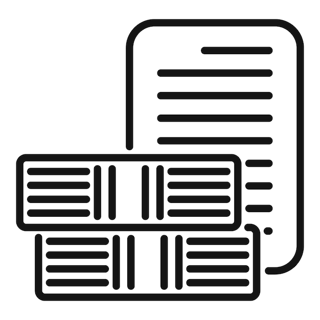Icono de servidor de datos que muestra el almacenamiento de información en la base de datos