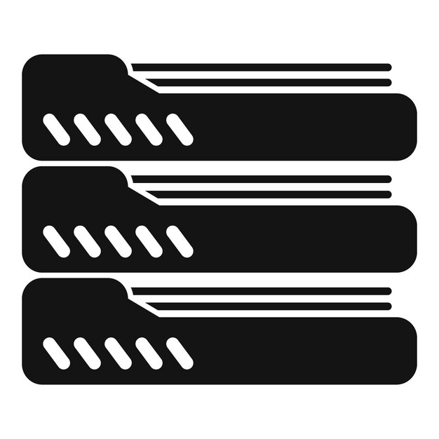Icono de servidor de datos que representa el almacenamiento de la tecnología de la información