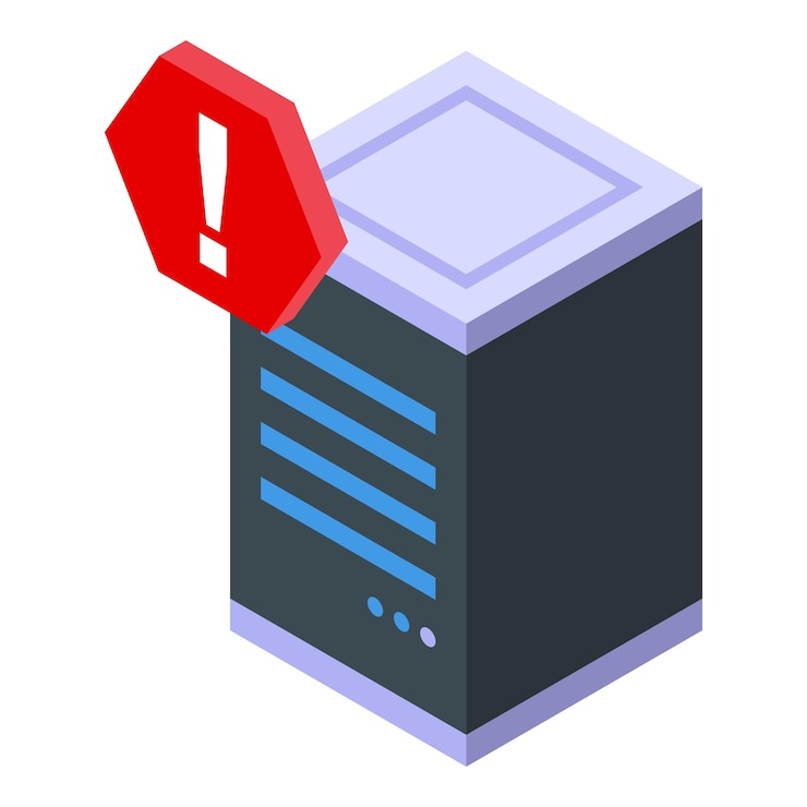 Vector icono de servidor de malware isométrico del icono de vector de servidor de malware para diseño web aislado sobre fondo blanco