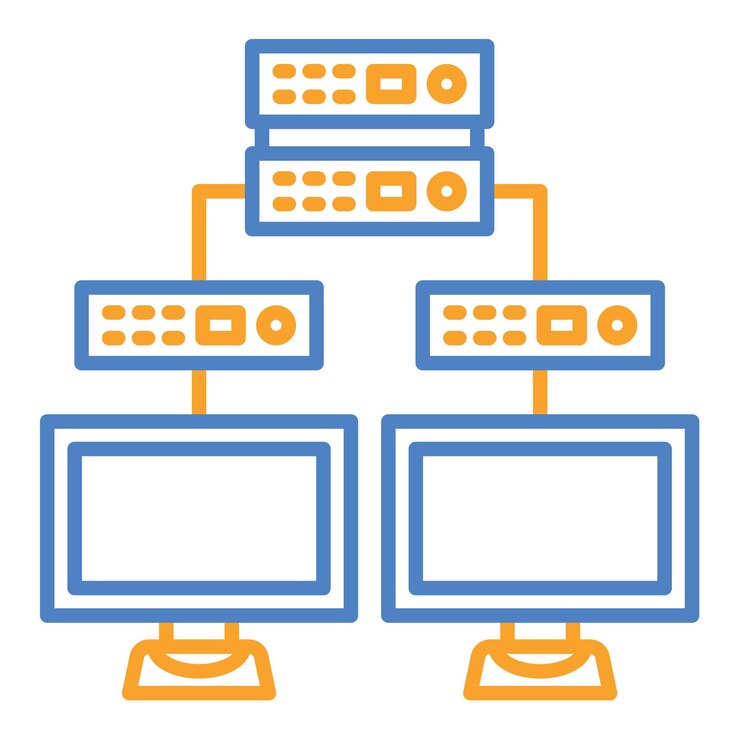 Vector icono del servidor vps