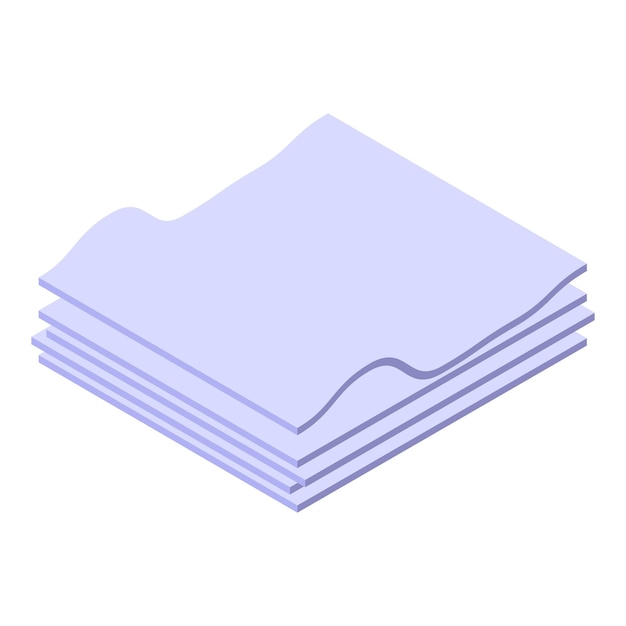 Icono de servilleta Isométrica de icono de vector de servilleta para diseño web aislado sobre fondo blanco