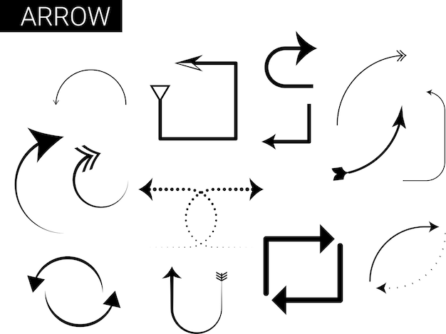 icono de seta de flecha dirección ilustración de las existencias