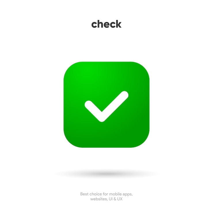 Vector icono de sí o no símbolo de marca verde y signo de cruz roja en círculo marca de verificación e icono de verificación aprobación
