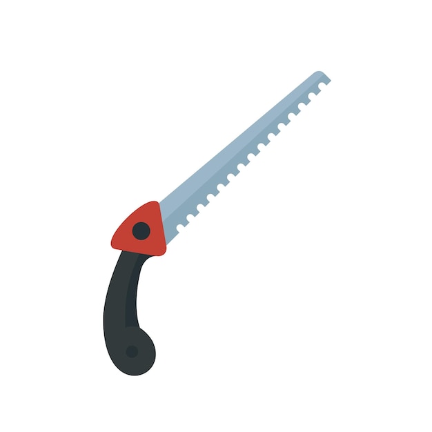 Icono de sierra de jardín de mano Ilustración plana del ícono vectorial de siera de jardin de mano para diseño web