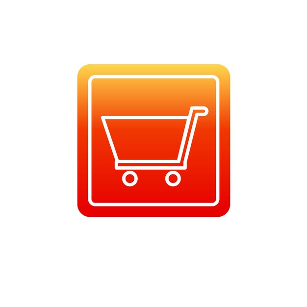 icono de signo de carrito de compras