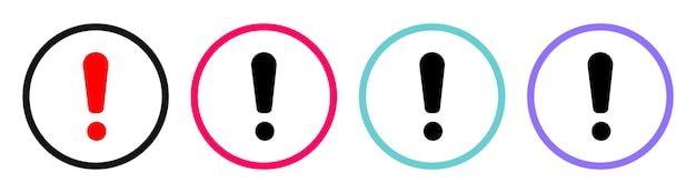 Ícono de signo de exclamación Símbolo de señal de atención Ícono de alerta de advertencia