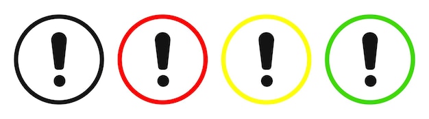 Ícono de signo de exclamación Símbolo de señal de atención Ícono de alerta de advertencia