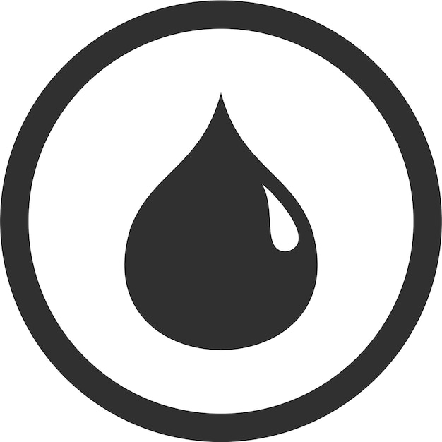 Icono de signo de gota de petróleo crudo en ilustración vectorial de estilo plano