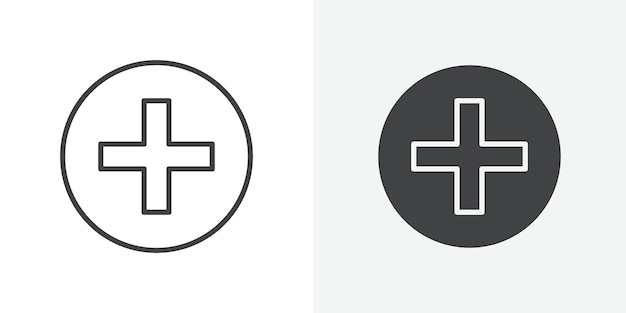 Ícono del signo del hospital Signo vectorial del contorno