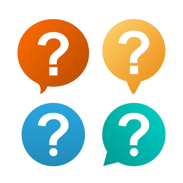Icono de signo de interrogación burbuja ayuda icono de preguntas frecuentes