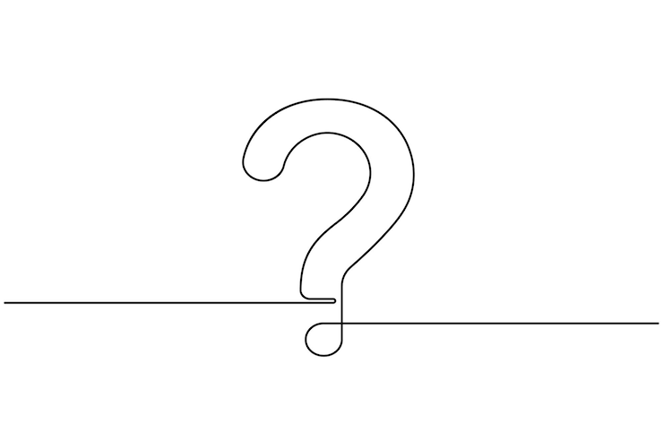 Vector ícono de signo de interrogación dibujo continuo de una línea y estilo minimalista aislado vector de contorno