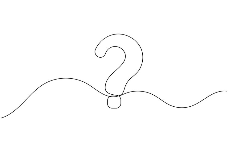 Vector ícono de signo de interrogación dibujo continuo de una línea y estilo minimalista aislado vector de contorno