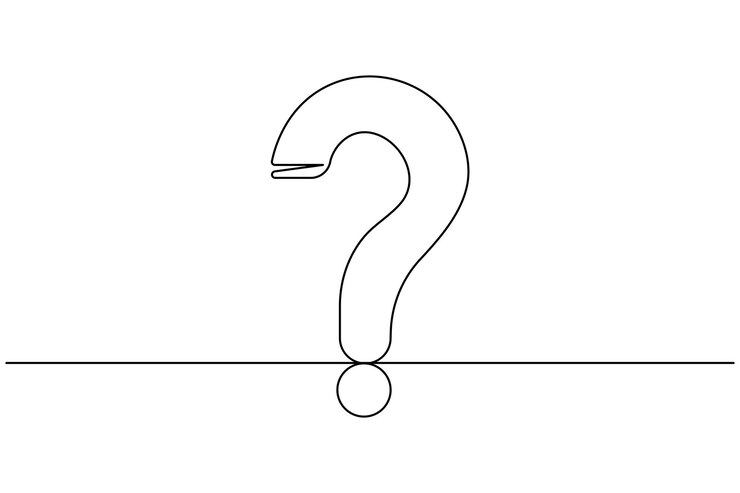 Vector ícono de signo de interrogación dibujo continuo de una línea y estilo minimalista aislado vector de contorno