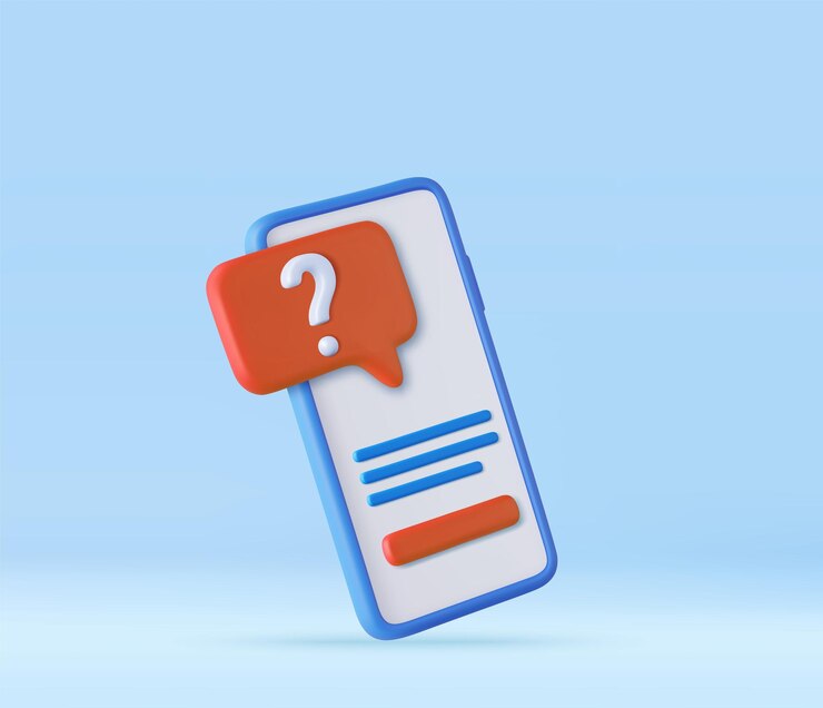 Vector icono de signo de pregunta 3d y botón de pregunta