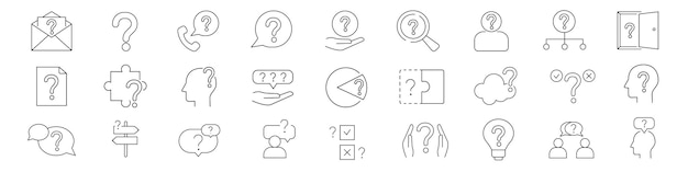 icono de signo de pregunta conjunto de iconos de pregunta
