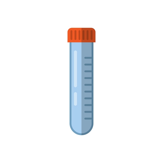 Icono de signo de vasos de precipitados de química en estilo plano ilustración de vector de tubo de ensayo de matraz sobre fondo blanco aislado concepto de negocio de alquimia