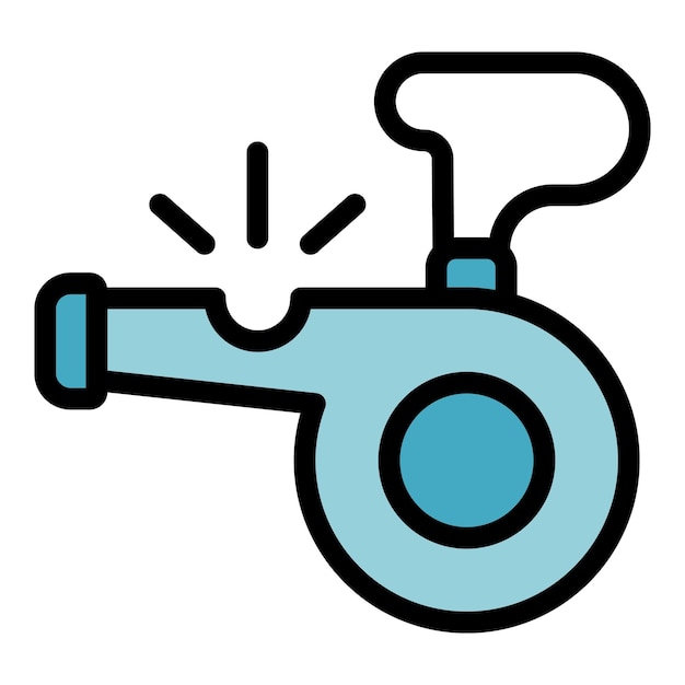 Icono de silbato de exploración Icono de vector de silbato de exploración para diseño web aislado en color plano de fondo blanco