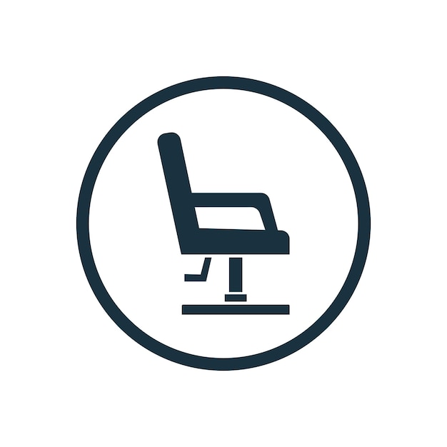 El icono de la silla de barbero