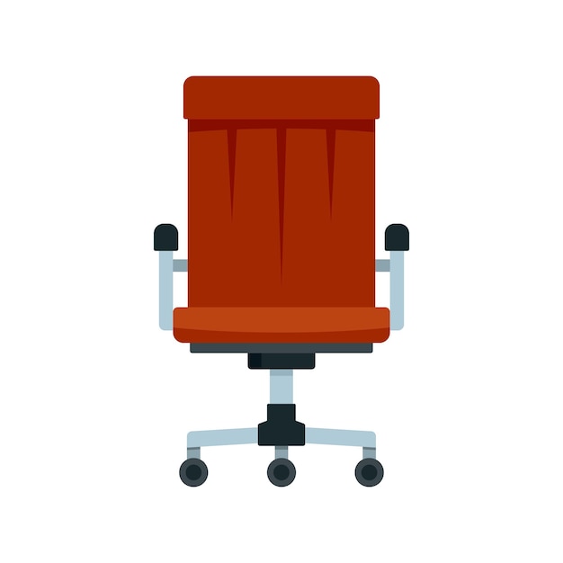 Icono de la silla de cuero de Boss Ilustración plana del icono vectorial de la silla de cuero del jefe para el diseño web