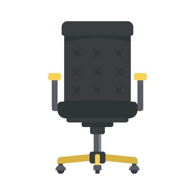 Icono de silla de escritorio Ilustración plana del icono de vector de silla de escritorio para diseño web