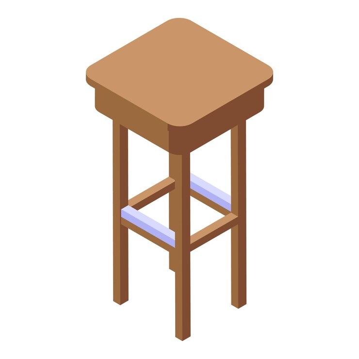 Vector icono de silla de madera vector isométrico silla interior muebles modernos