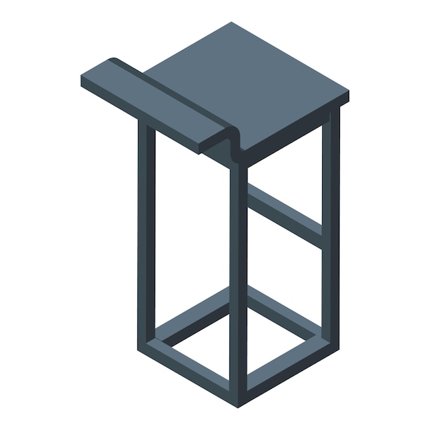Icono de silla moderna de barra de bar Isométrica de icono de vector de silla moderna de barra de bar para diseño web aislado sobre fondo blanco