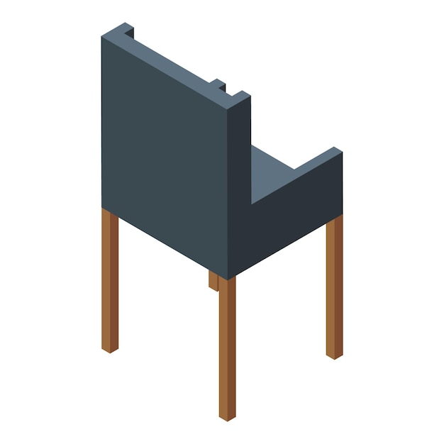 Icono de silla moderna Isométrica del icono de vector de silla moderna para diseño web aislado sobre fondo blanco