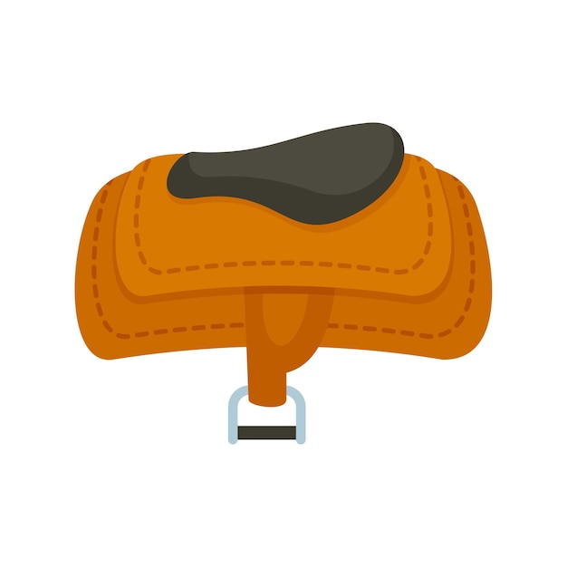 Icono de silla de montar a caballo Ilustración plana del icono vectorial de silla del caballo para el diseño web