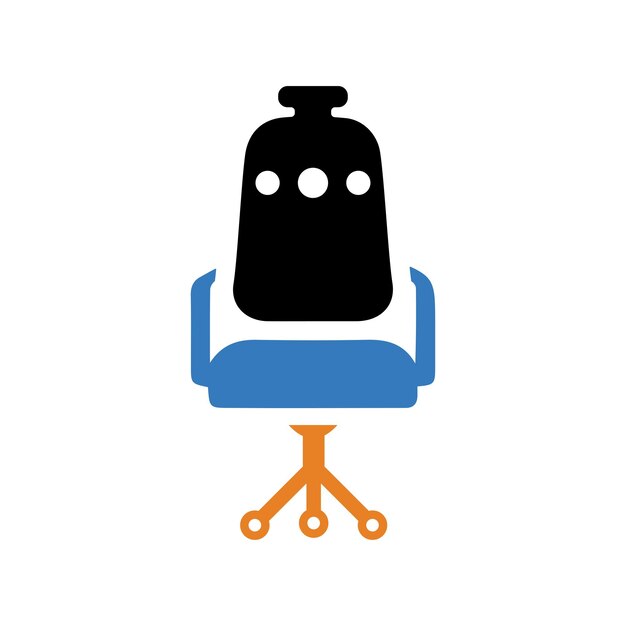 Icono de la silla de la oficina Logotipo vectorial editable