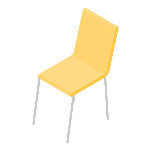 Icono de silla de oficina de plástico Isométrico de icono de vector de silla de oficina de plástico para diseño web aislado sobre fondo blanco