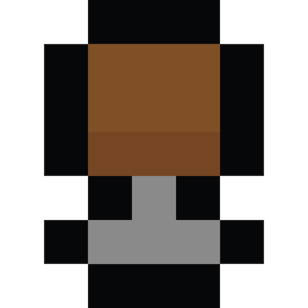 El icono de la silla pequeña del dibujo animado de pixel art