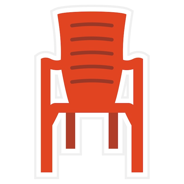 Icono de la silla de plástico