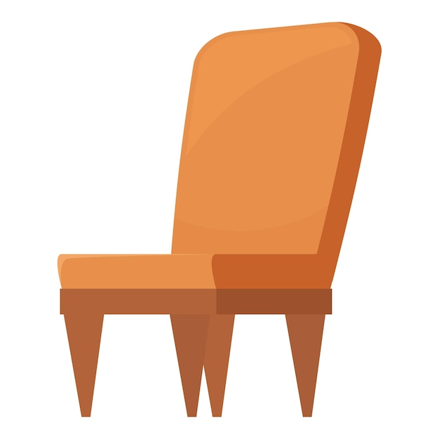 El icono de la silla de respaldo grande vector de dibujos animados confort del sofá