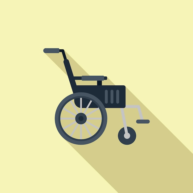 Icono de silla de ruedas vector plano Terapia médico Paciente de rehabilitación