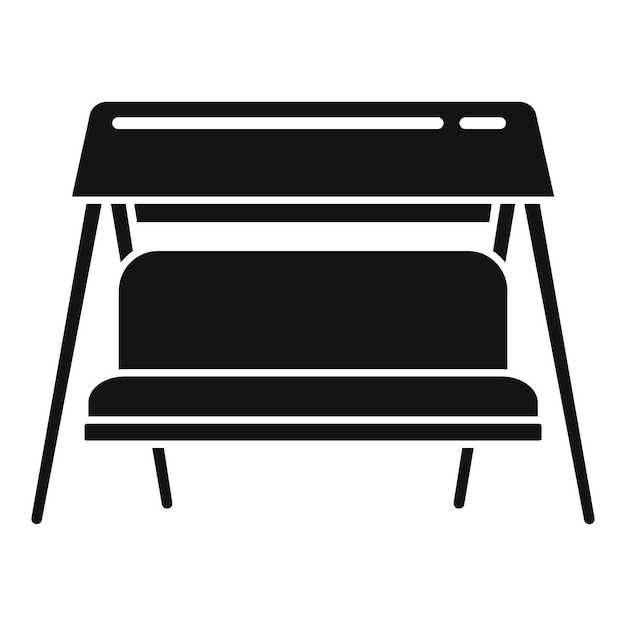 Vector icono de silla textil oscilante ilustración simple del icono de vector de silla textil oscilante para diseño web aislado sobre fondo blanco