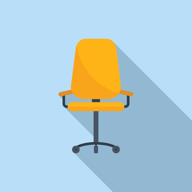 Icono de silla de trabajo vector plano Tiempo de oficina Trabajador individual