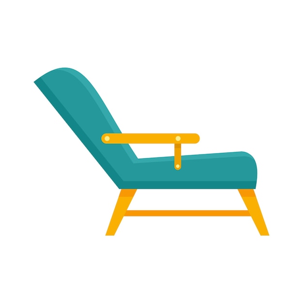 Icono de sillón de hipnoterapia Ilustración plana del icono de vector de sillón de hipnoterapia aislado sobre fondo blanco
