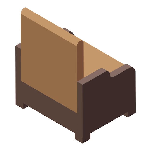 Icono de sillón Isométrico de icono de vector de sillón para diseño web aislado sobre fondo blanco