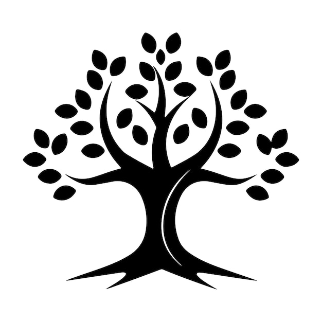 Vector icono de silueta de árbol vectorial libre