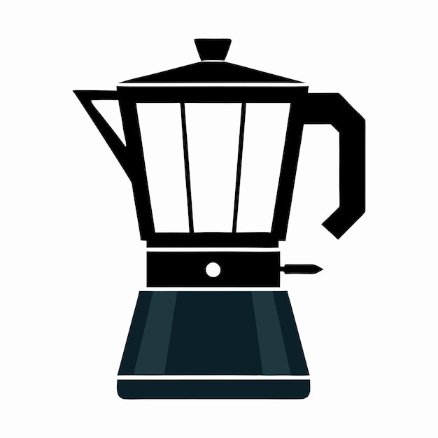 icono de silueta de cafetera para el diseño vectorial