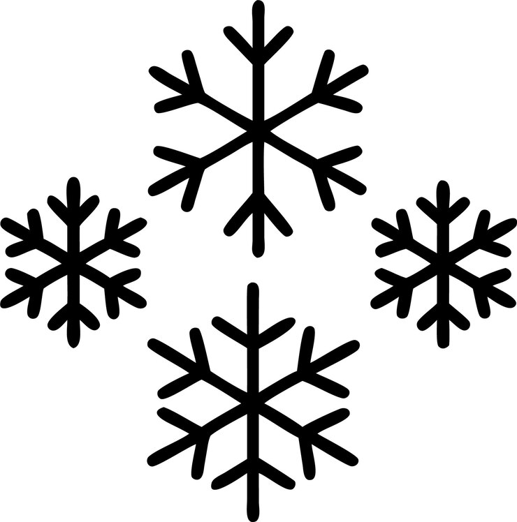 icono de la silueta de copo de nieve