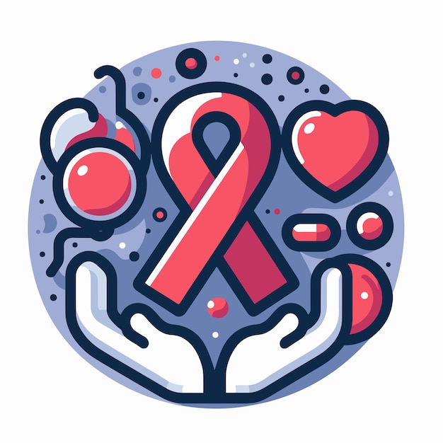 Vector el icono de la silueta de la ilustración vectorial del día de concientización sobre la leucemia