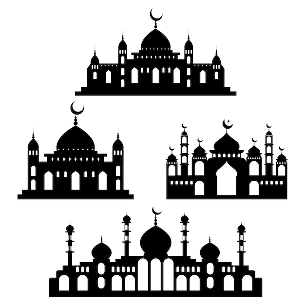 icono de silueta de mezquita islámica