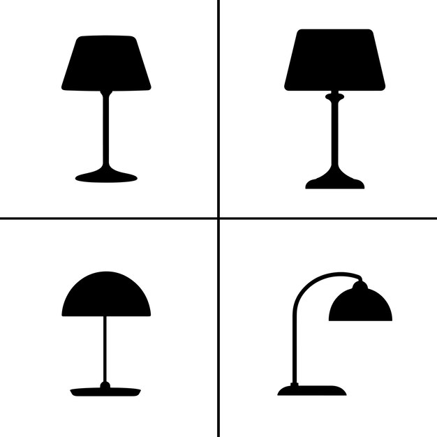 Icono de silueta de la olla de flores minimalista