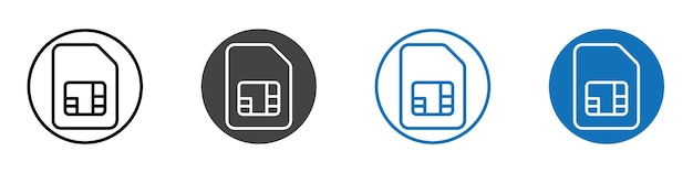 El icono Sim es plano y se puede editar.
