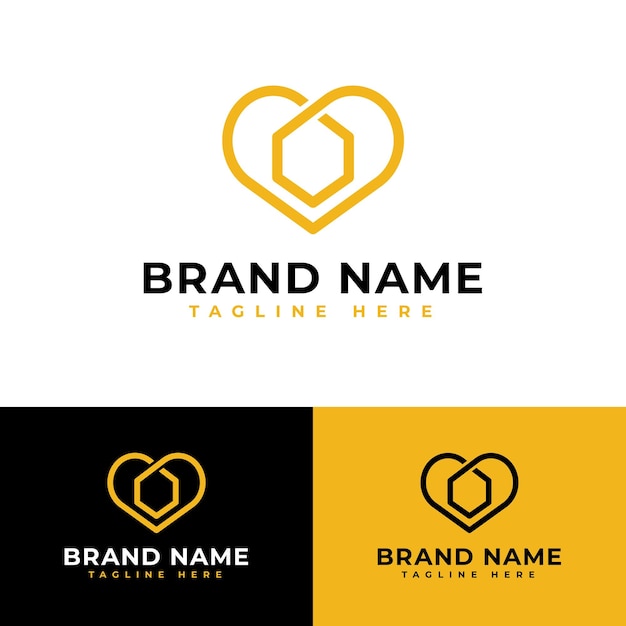El icono del símbolo de la abeja de miel de amor es un diseño vectorial de logotipo plano.